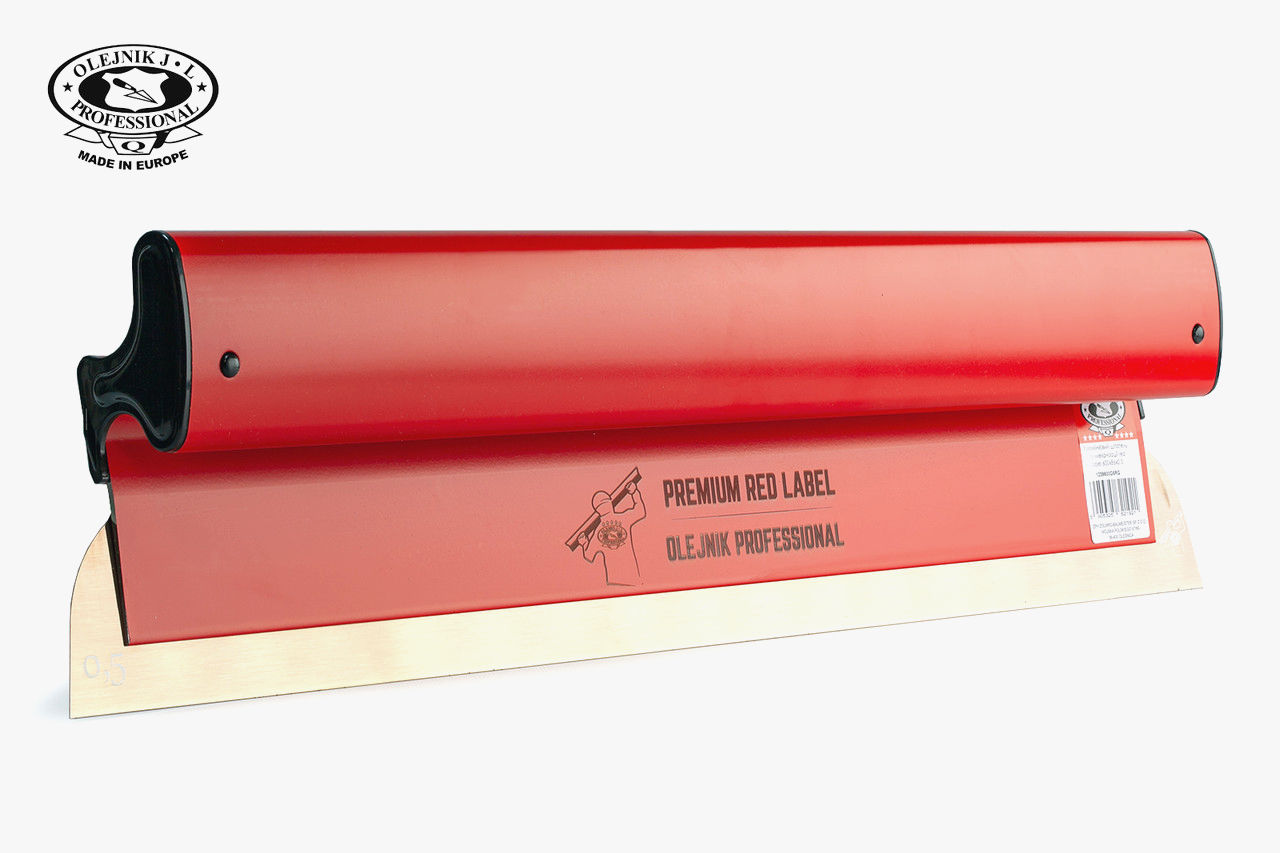 Шпатель Olejnik RED LABEL 600 мм, нержавіюча сталь, алюмінієва ручка, 0,5 мм