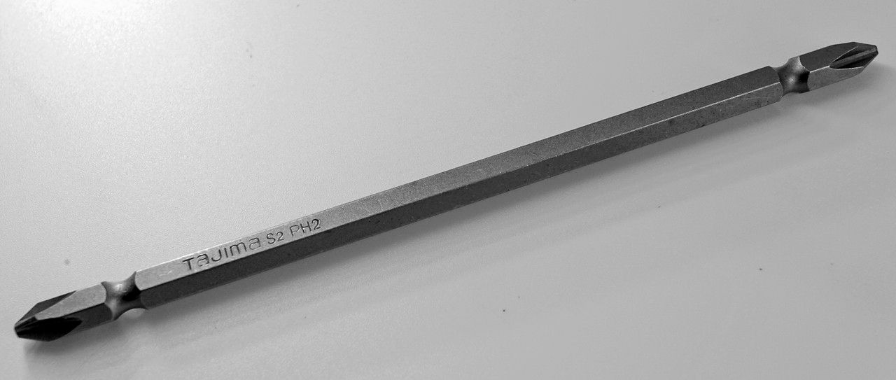 Бита TAJIMA PH2 х 150 мм двухсторонняя магнитная из стали S2, высокая прочность