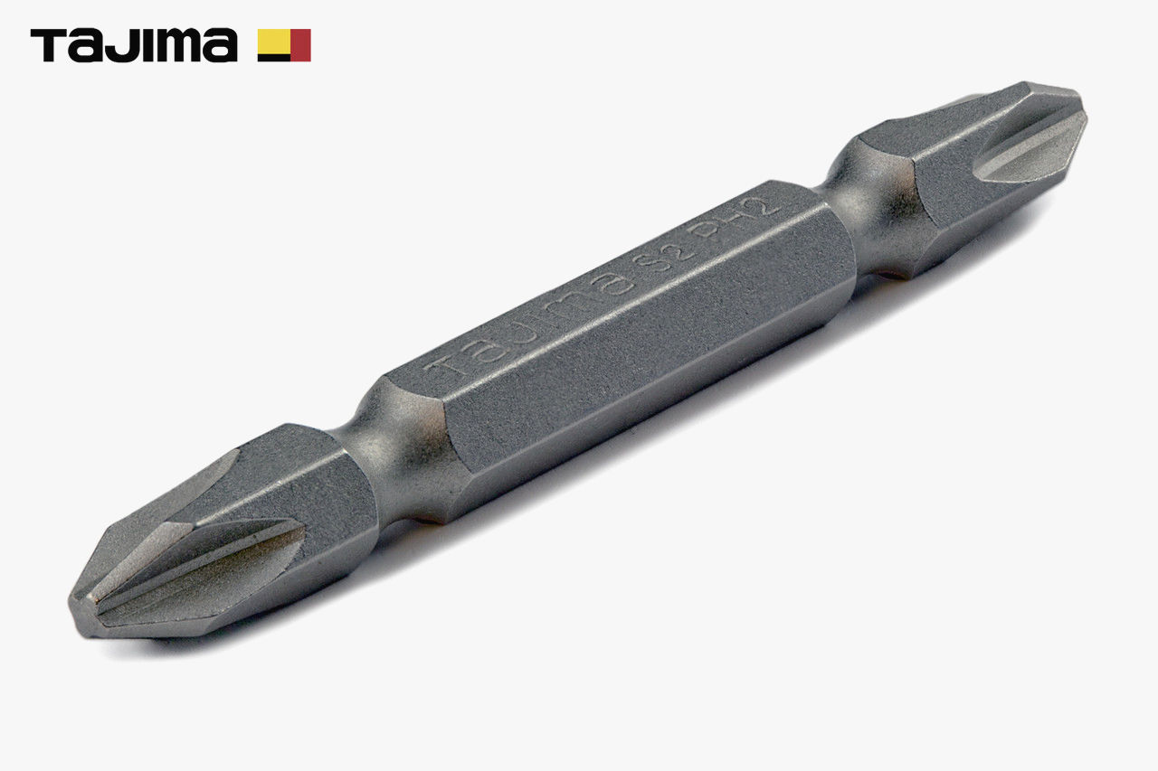 Бита TAJIMA PH2 65 мм двостороння магнітна для шуруповерта, S2, 14 гр.