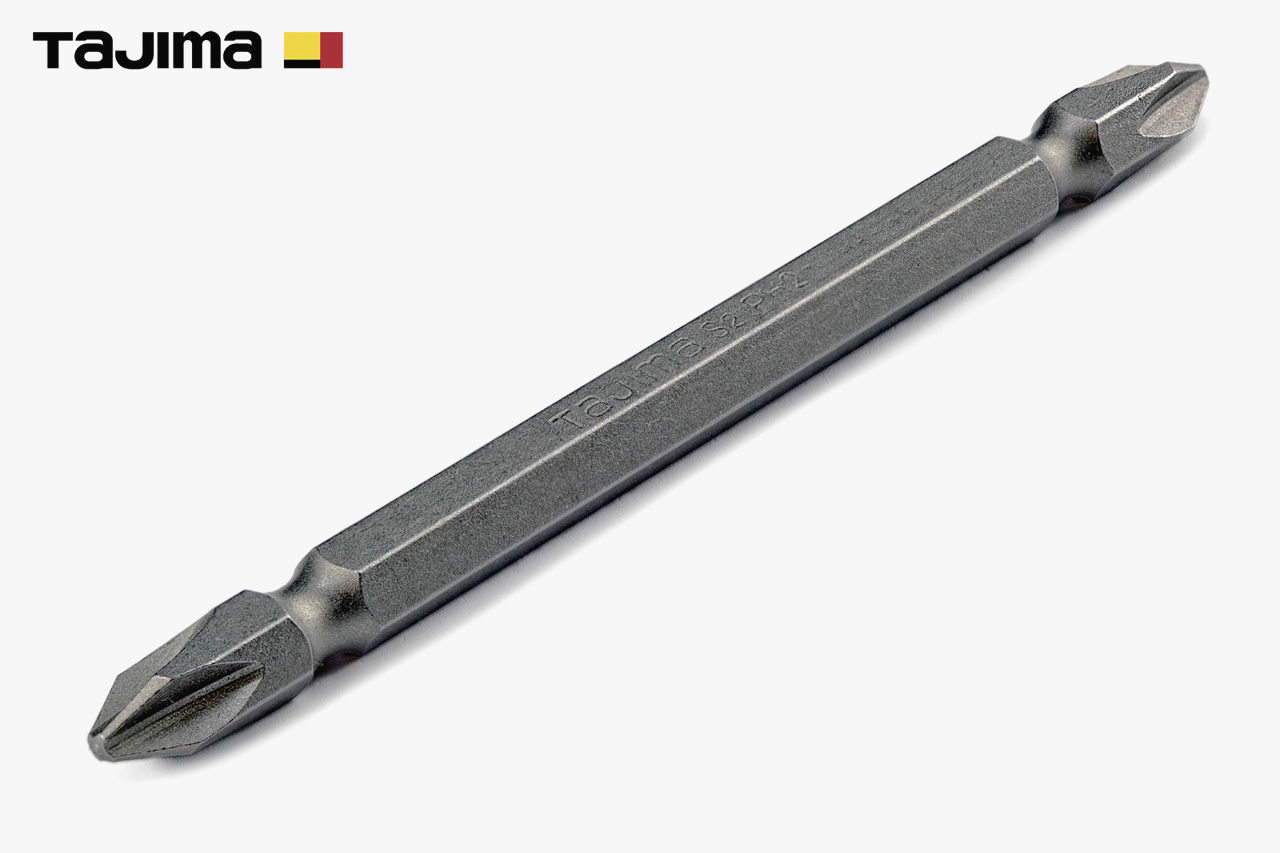 Бита TAJIMA PH2 100мм двостороння магнітна для шуруповерта з легованої сталі S2