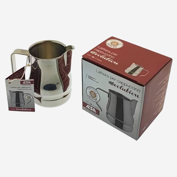 Питчер ILSA Evolution 750 мл, молочник для кофе, нержавеющая сталь, Италия