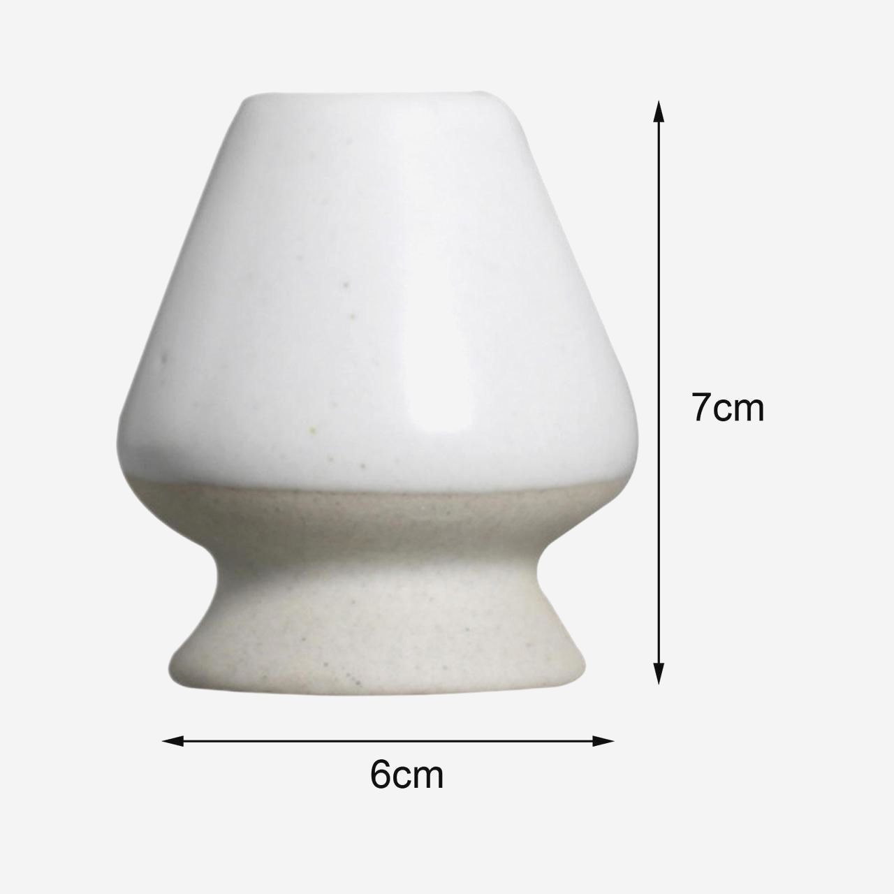 Кусенаоши White Stone подставка под венчик для матчи 7x6.5 см керамика