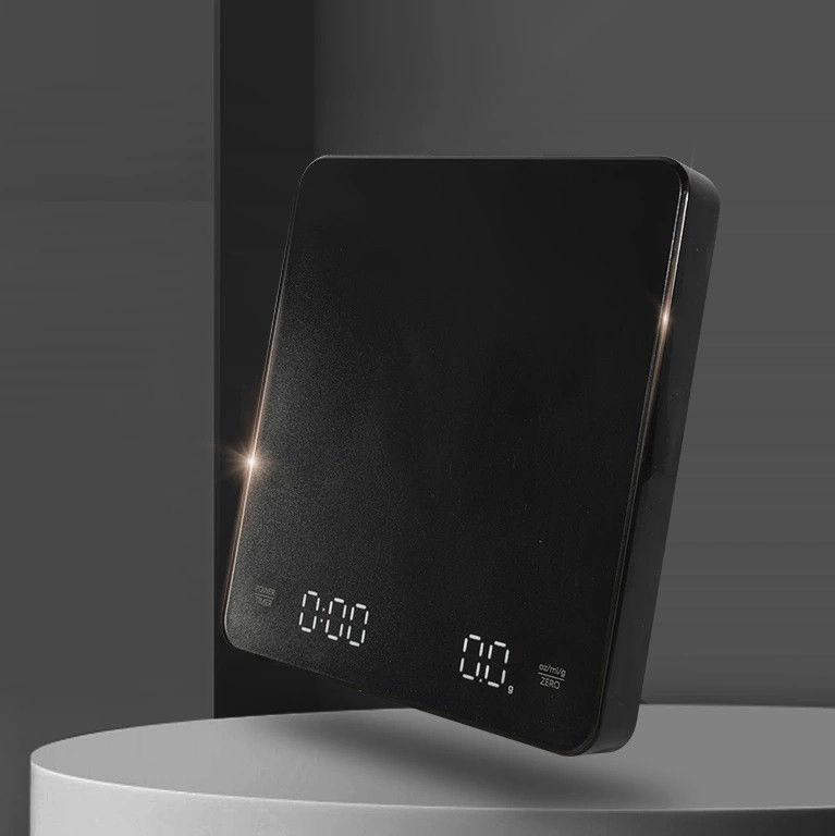 Весы для кофе Black Mirror 15x13 см с таймером, зарядка USB, макс. вес 3 кг