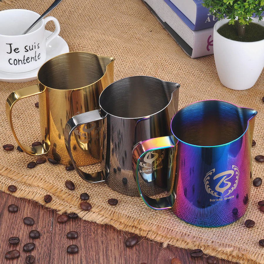 Питчер Barista Space 600 мл для латте-арт, нержавеющая сталь, графитовый, удобный носик
