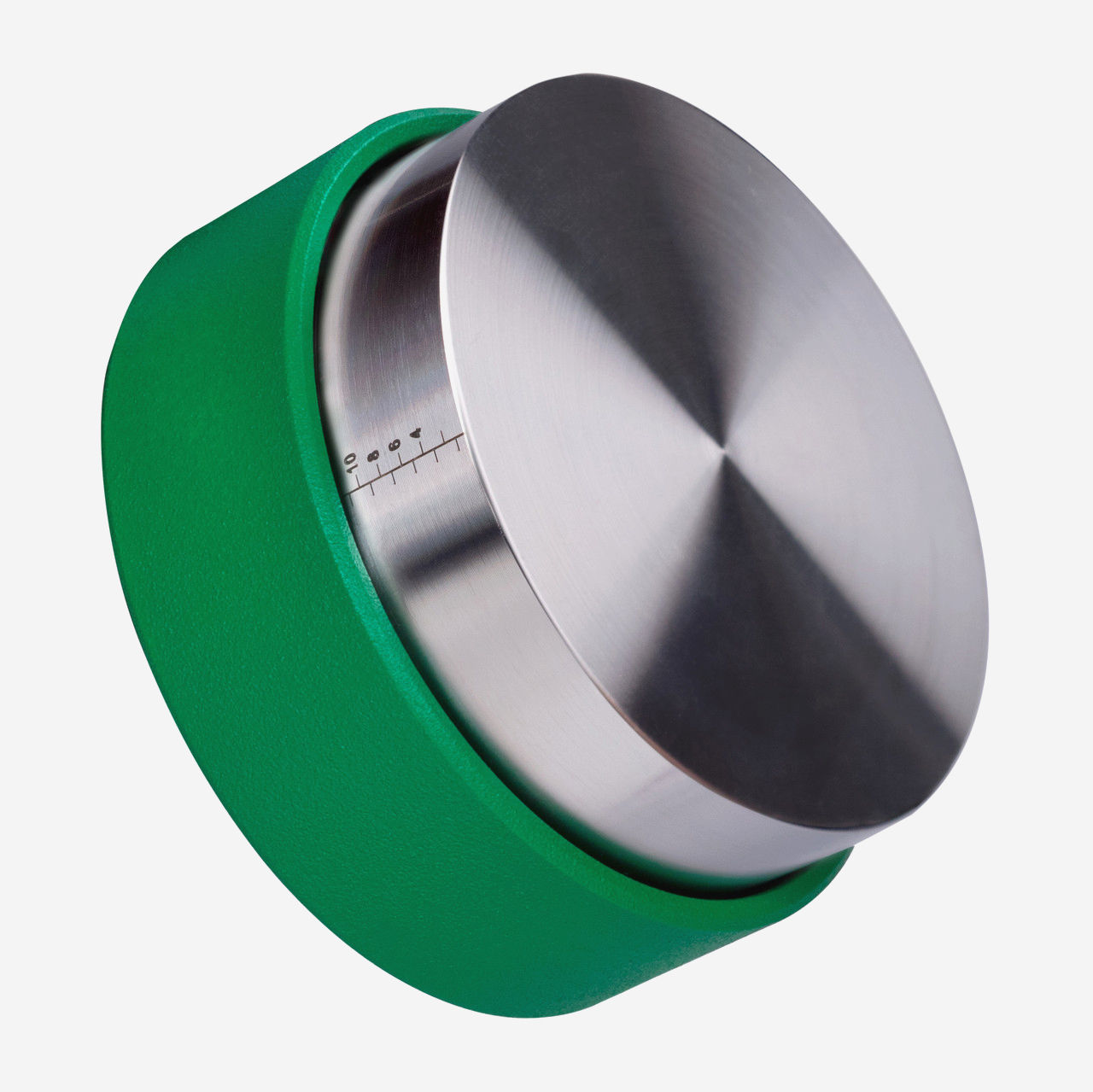 Пуш Темпер VD Ø 54 мм, зеленый, рег. глубина 3-12 мм, нержавеющая сталь для кофе