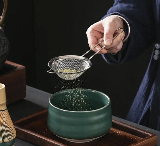 Чаван Green Forest 550 мл для матчи, керамічний тяван для чайної церемонії 12.5x12.5x7.7 см