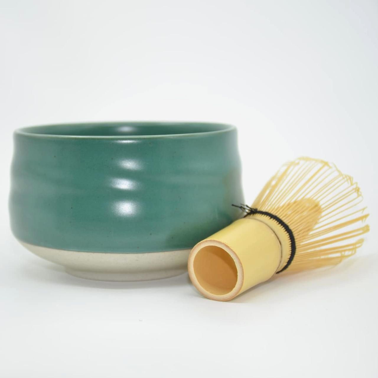 Чаван Green Forest 550 мл для матчи, керамічний тяван для чайної церемонії 12.5x12.5x7.7 см