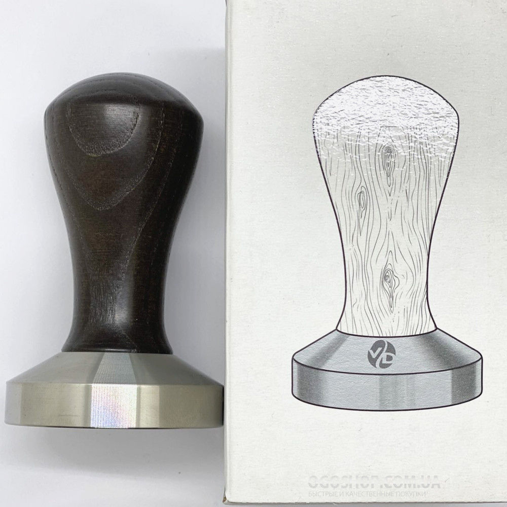 Темпер VD для DeLonghi 51 мм, черный, нержавеющая сталь, ясень, выбор цвета, классический аксессуар