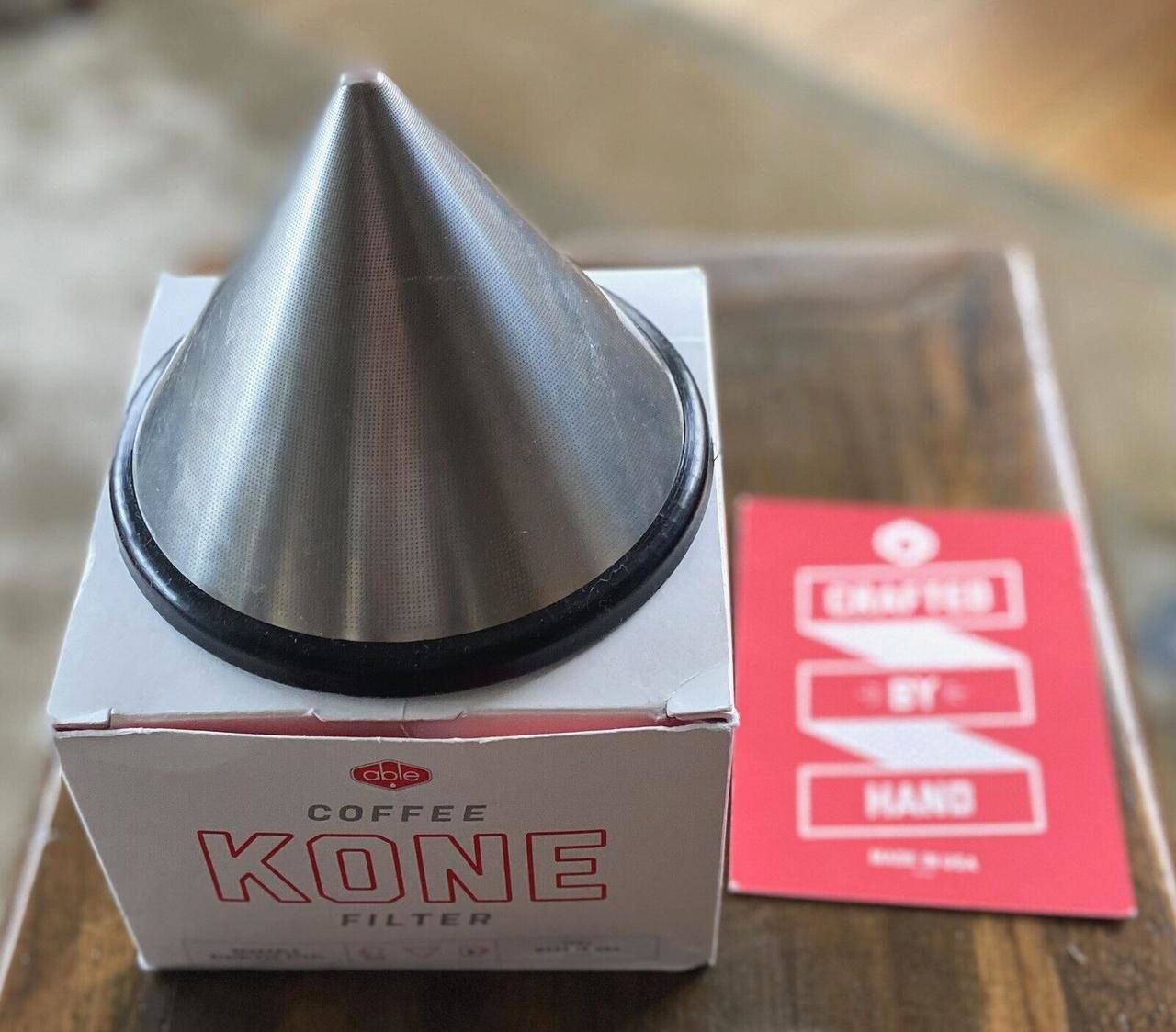 Фільтр Able Kone USA із нержавіючої сталі для кави 2-4 чашки, багаторазовий, сріблястий