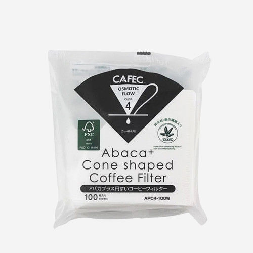 Фільтри CAFEC Abaca+ для кави, розмір Cup4, 100 шт, FSC, екосертифіковані