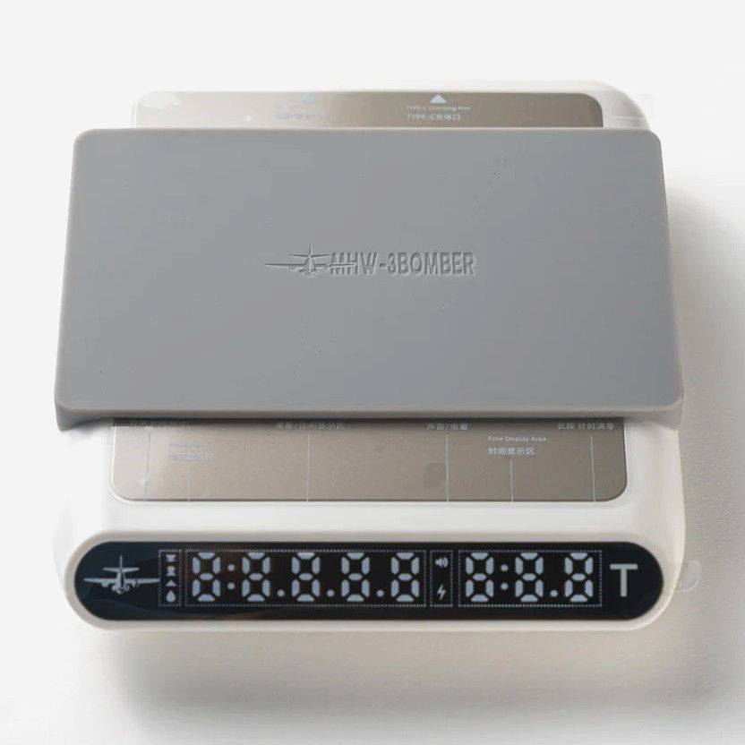 Веси для кави MHW-3BOMBER Formula, білі, 0,3 г - 2000 г, з таймером і зарядкою USB Type-C