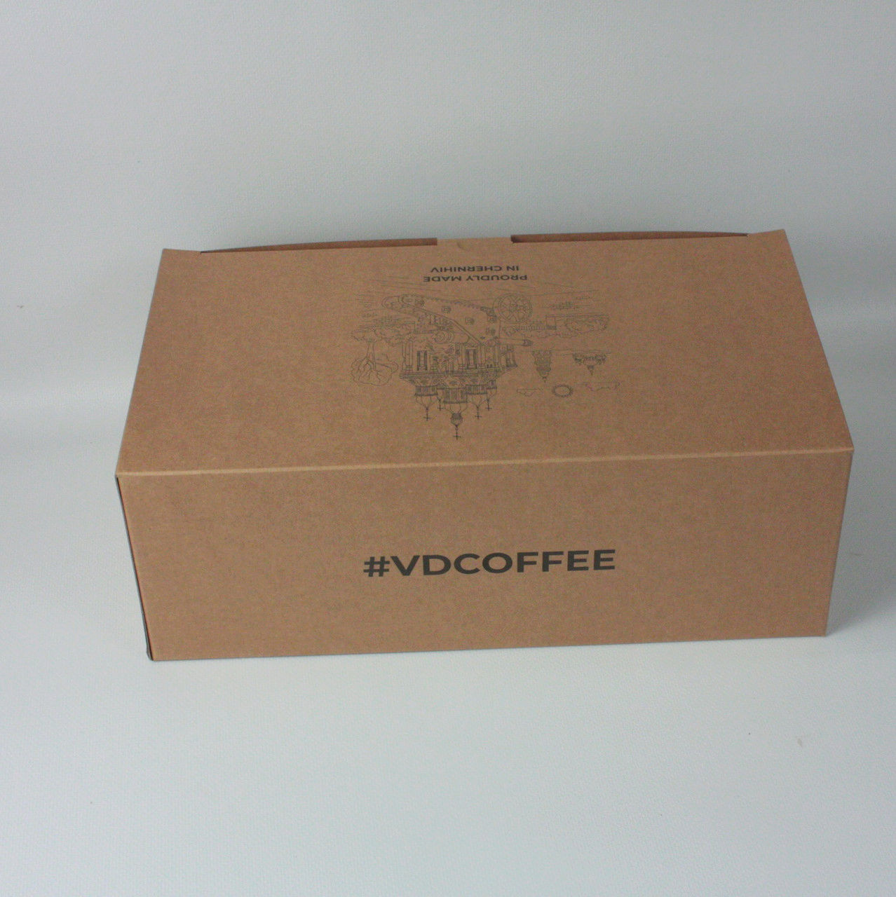 Нок-бокс VD Coffee врезной в столешницу черный, 33х18х12 см, нержавеющая сталь с резиной
