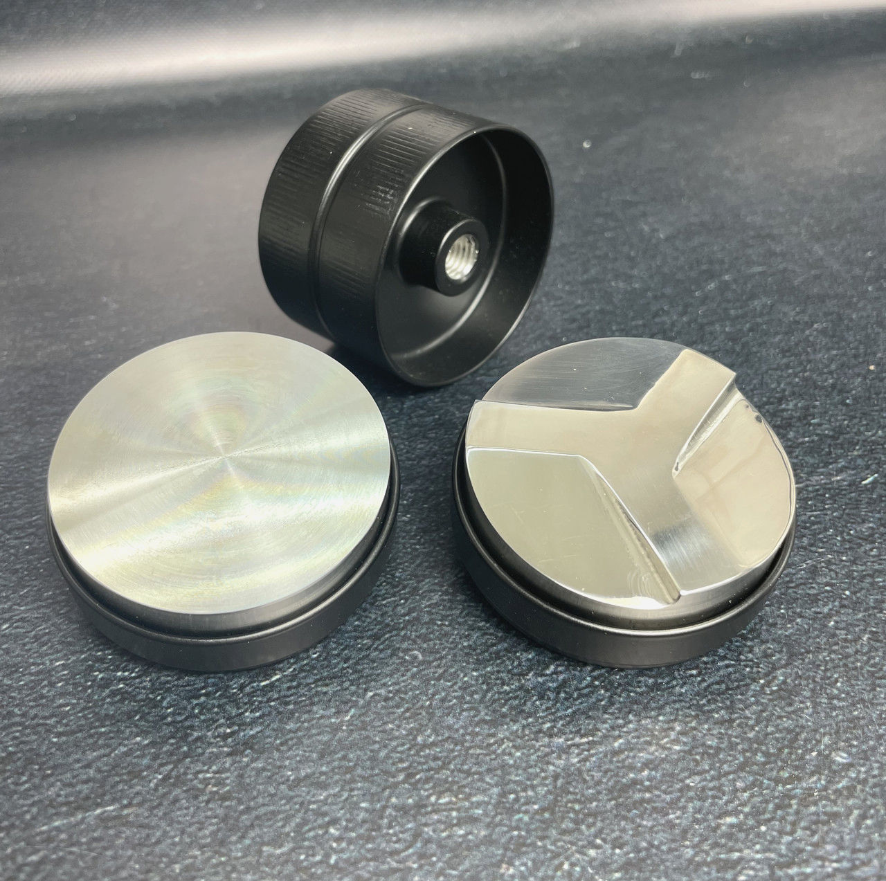 Пуш Темпер VD 2 в 1 для кофе Ø 57 мм, регулируемый, нержавеющая сталь, черный