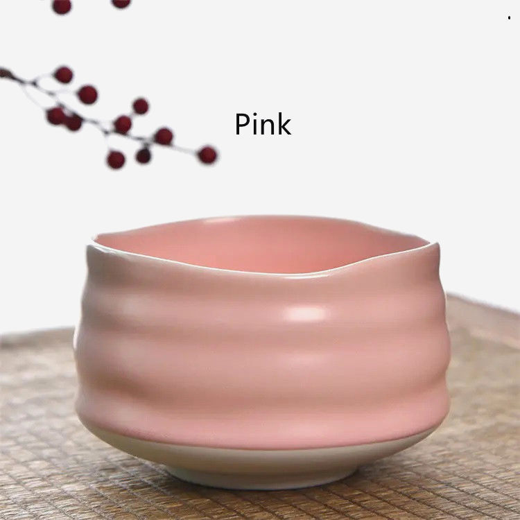 Чаван Pink 550 мл для матчи, керамический тяван с глазурью для чайной церемонии