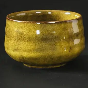 Чаван Yellow 550 мл для матча, керамический тяван для чайной церемонии