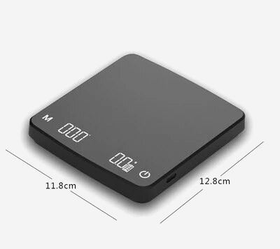 Весы Precision LED 500 г, шаг 0,01 г, для кофе с зарядкой USB, HD-дисплей, автоотключение
