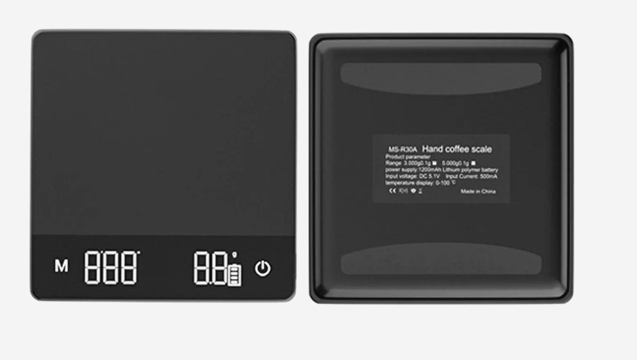 Весы Precision LED для кофе 3 кг, точность 0.01 г, USB зарядка, встроенный таймер, автоотключение