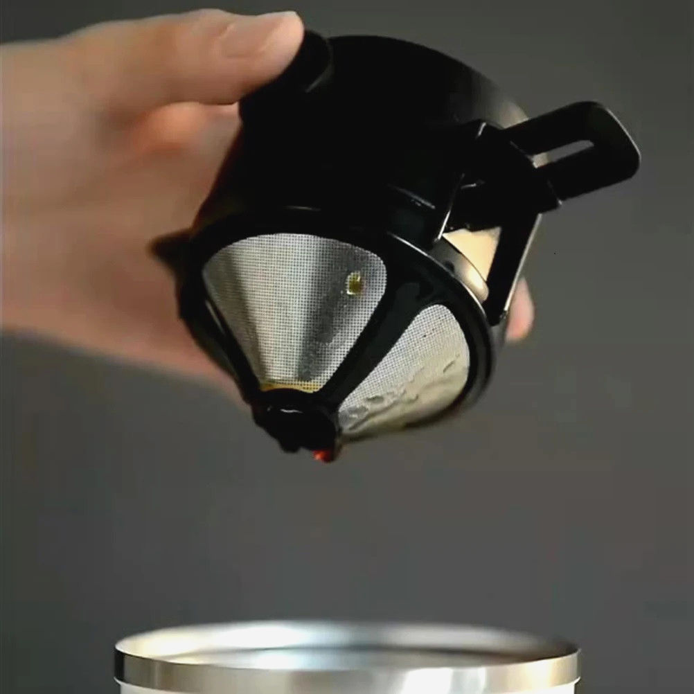 Пуровер кафеор Double Mesh, багаторазова воронка для кави, чорний, діаметр 65 мм, висота 75 мм