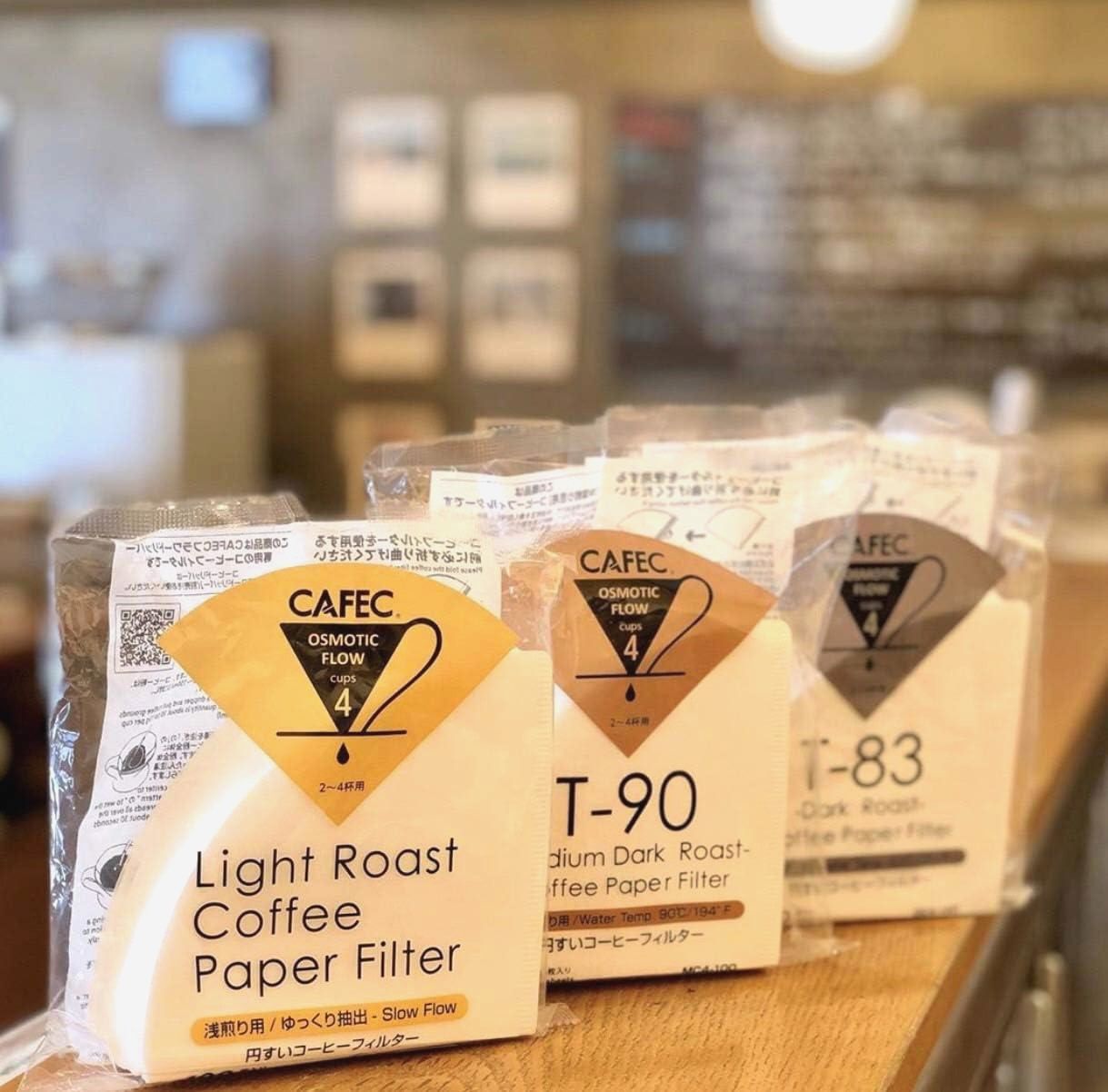 Фільтри Cafec Light Roast Cup4 100 шт для кави, паперові, FSC, для світлої обсмажки