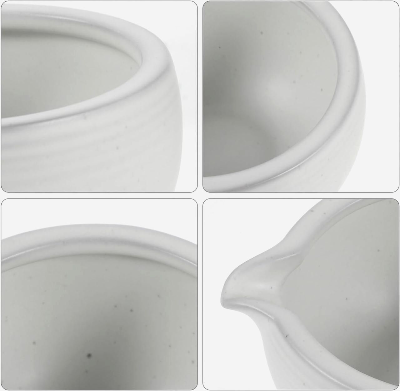 Чаша Katakuchi для матчу 400 мл, кераміка біла, 7,5 см, чайна церемонія, носик #5