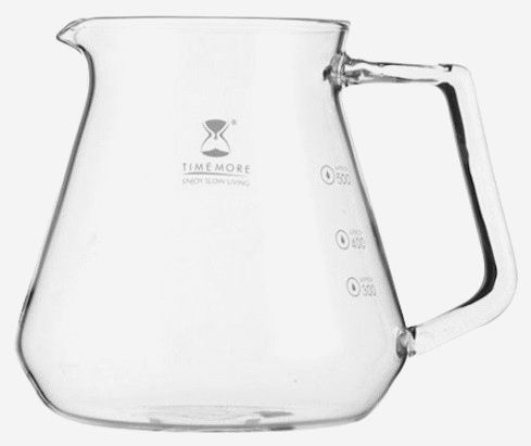 Сервер Timemore 600 мл із боросилікатного скла з кришкою для кави та чаю