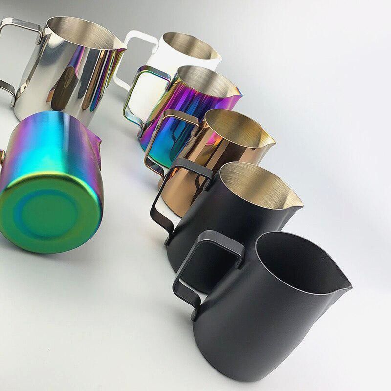 Питчер Sharp Mouth 600 мл для молока из нержавеющей стали для латте-арт Blue