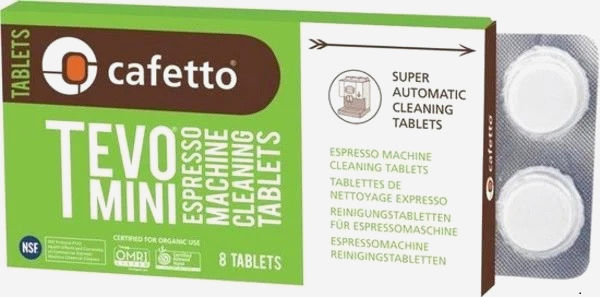 Таблетки Cafetto для чистки кофемашини, органічні, 8 шт., 1.5 г, без ГМО і фосфатів