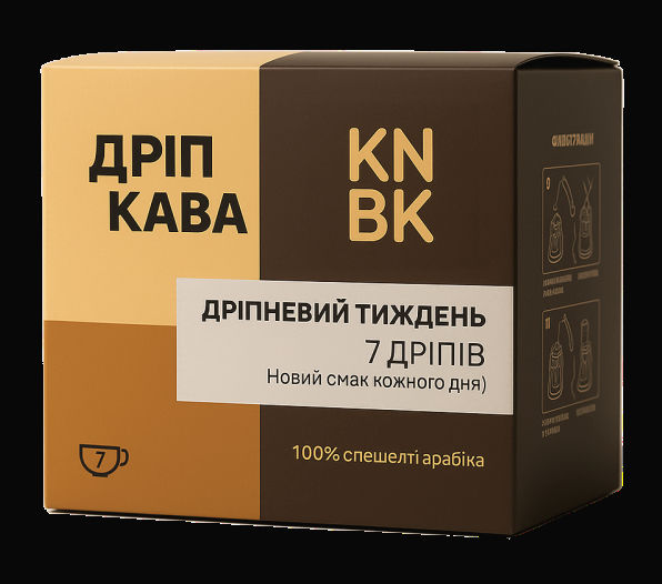 Набір дрип кофе 'Кавовий день' 7 шт, 100% целюлоза, для ідеального заварювання