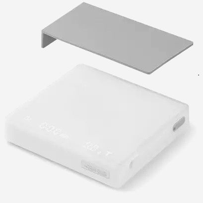 Весы для кофе MHW-3Bomber Cube Mini белые, точность 0,1 г, USB зарядка, компактные 104x104 мм