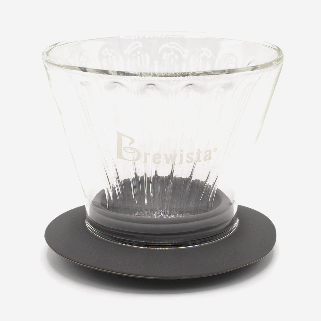 Brewista Smart Dripper V60 Cone 02 для фільтрів V60, термостійке скло, силіконова основа