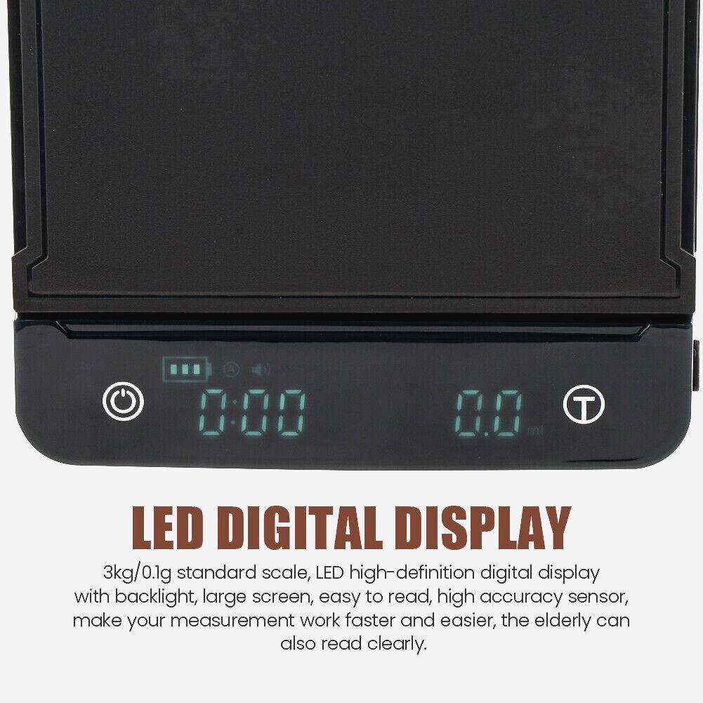 Веси CAFFEINE Smart Scale для кави, макс. 3 кг, крок 0,1 г, з таймером і захистом від вологи