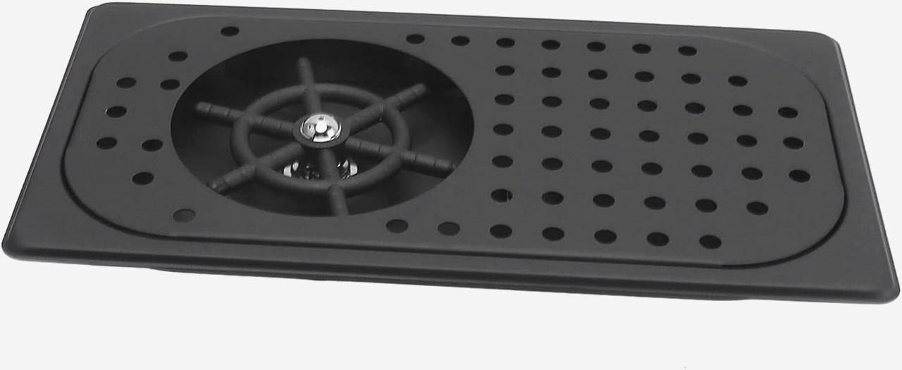 Ринзер барный Quick Rinse 32х17 см, черный, для ополаскивания посуды, нержавеющая сталь