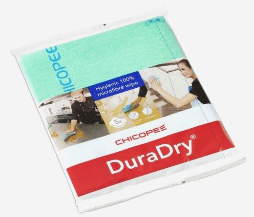 Салфетки Chicopee Microfibre Plus 34х40 см антибактериальные 5 шт. для кофейни, зеленые