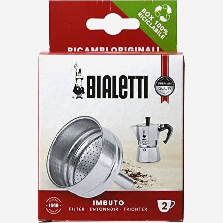 Фільтр воронка Bialetti для гейзерної кавоварки на 2 чашки, алюміній, Imbuto