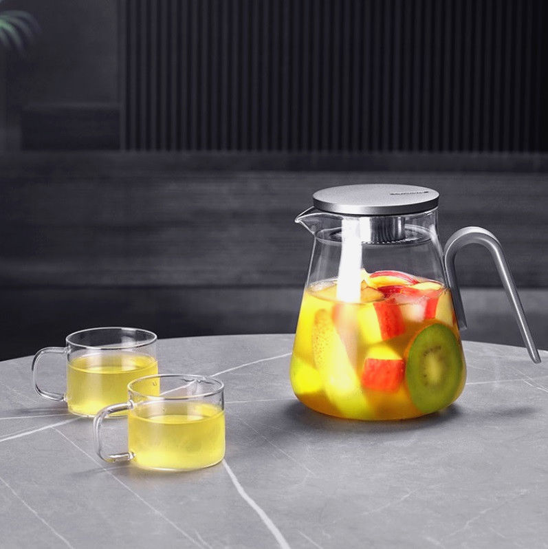 Сервер для чаю і кави Samadoyo LV02A, 800 мл, боросилікатне скло, нержавіюча сталь