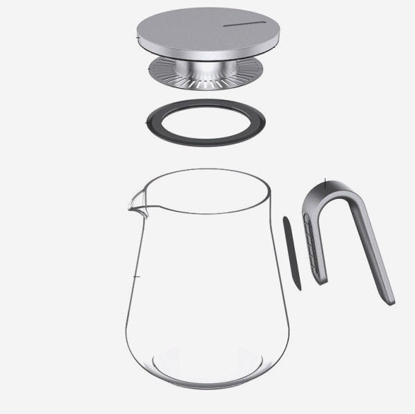 Сервер Samadoyo LV02A 600 мл із боросилікатного скла для чаю та кави з ситечком