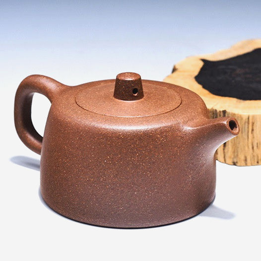 Чайник Цзин Лань з ісинської глини 180 мл, ручна робота, червоно-бордовий, авторська печатка
