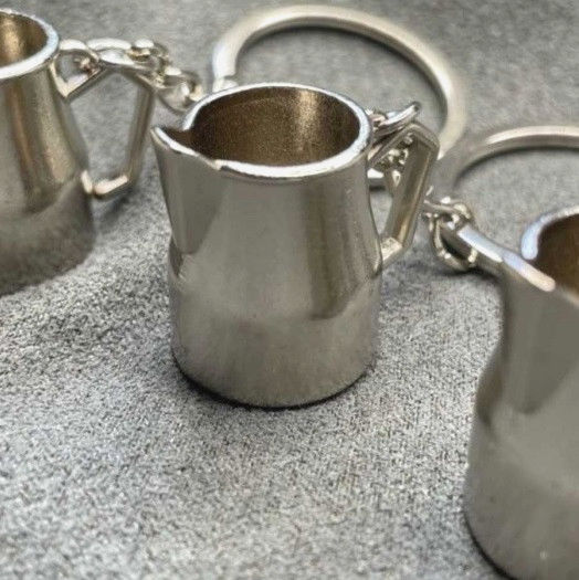 Брелок Питчер Milk Pitcher 5 мл из нержавеющей стали 304 с носиком и ручкой для кофе