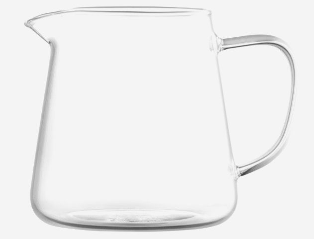 Сервер для кави та чаю 450 мл з боросилікатного скла, прозорий, без пластику