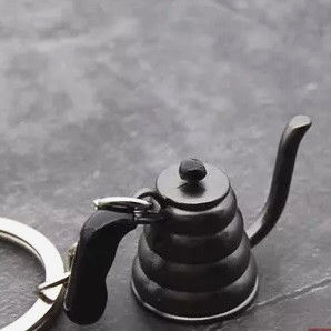 Брелок-чайник Buono черный из нержавеющей стали 304 с тонким носиком и ручкой