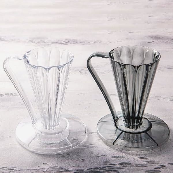 Пуровер Cafec Deep 27 Tritan Flower Dripper для 1 чашки, 27°, Японія, термопластик, чорний