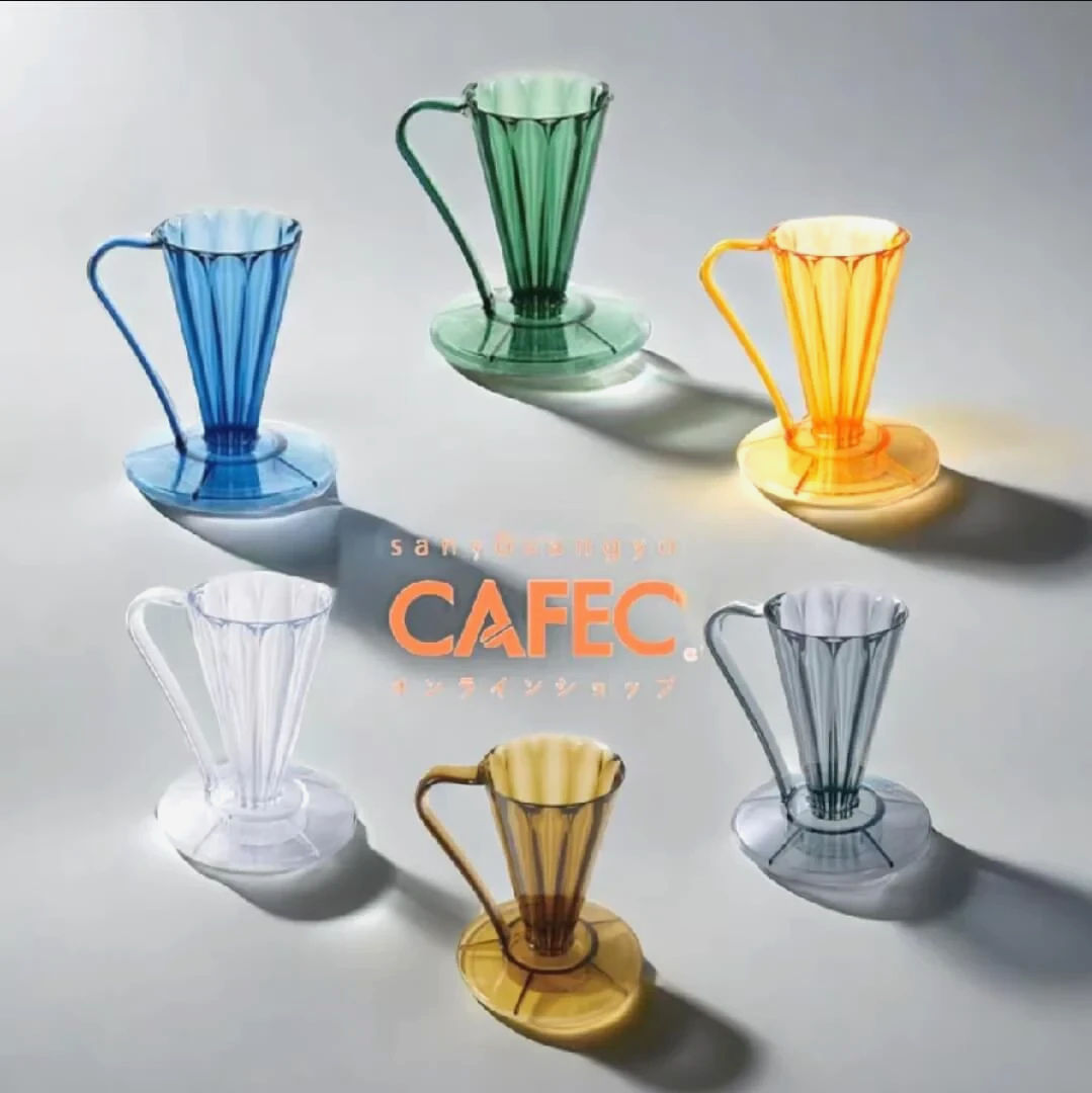 Пуровер Cafec Deep 27 Tritan Flower Dripper для 1 чашки, 27°, Японія, термопластик, чорний
