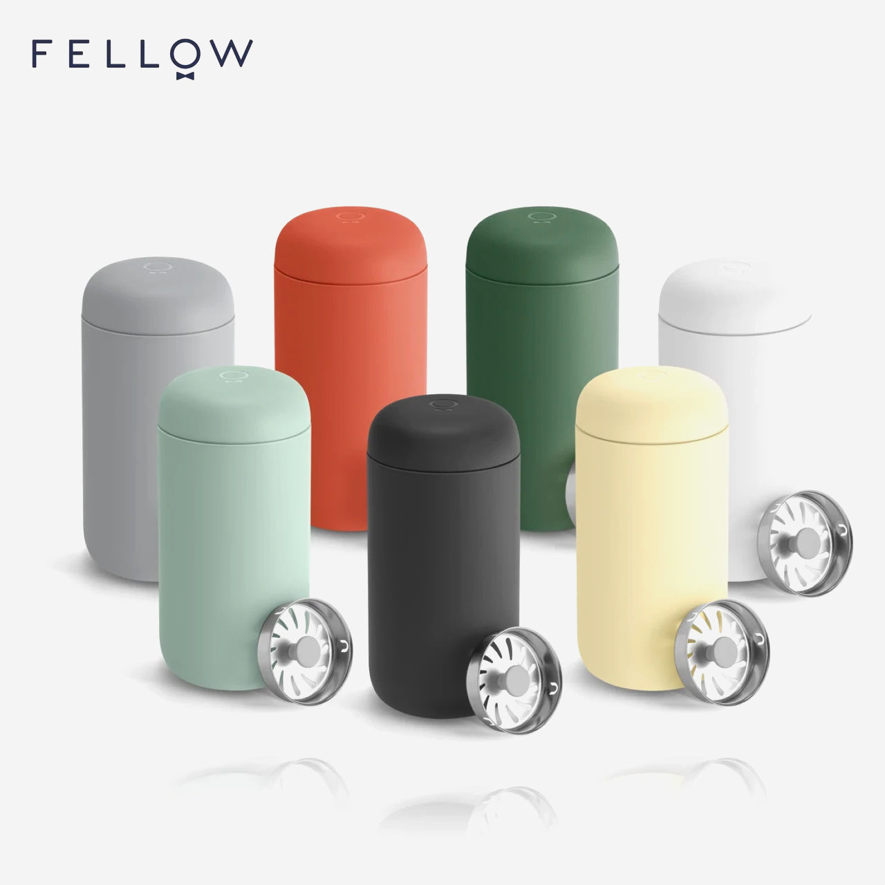 Термос-чашка Fellow Carter Move Mug 355 мл, білий, нержавіюча сталь, керамічне покриття, герметична кришка