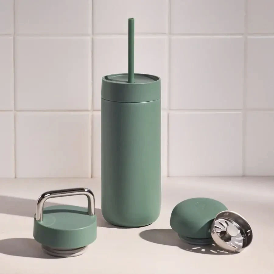 Термос-чаша Fellow Carter Move Mug 475 мл, 3 в 1, нержавіюча сталь, для гарячих і холодних напоїв