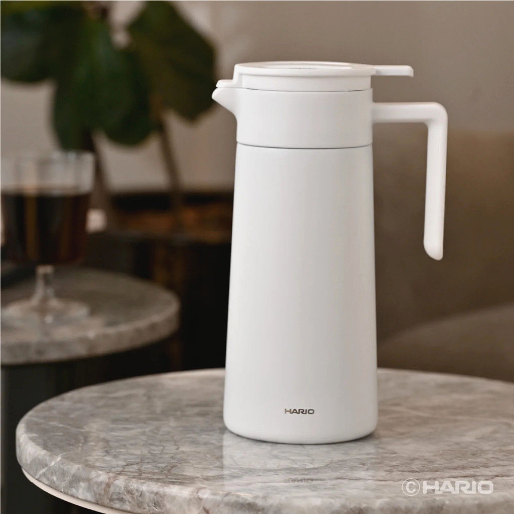 Сервер термос Hario 800 мл з подвійними стінками і керамічним покриттям, білий