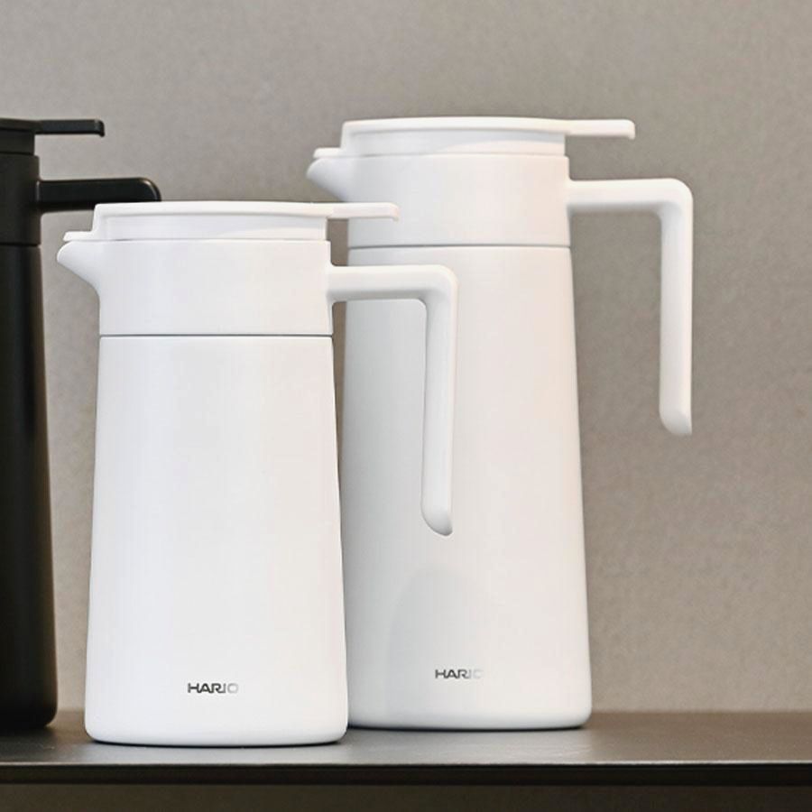 Сервер термос Hario 800 мл з подвійними стінками і керамічним покриттям, білий