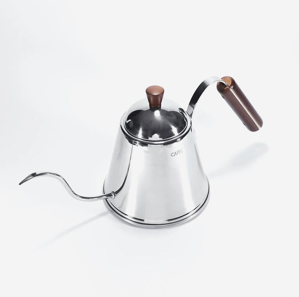 Чайник CAFEC Tsubame Drip Pot Wood, 1000 мл, нержавіюча сталь, дерев'яна ручка, pour-over