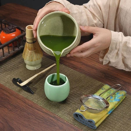 Комплект Green Wave Katakuchi для приготування матча, чаша 550 мл + підставка для вінчика