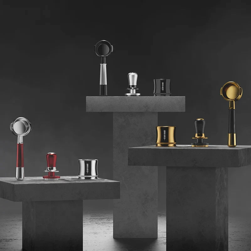 Пуш Темпер MHW-3Bomber 58.35 Динамометрический Espresso Tamper Silver Black