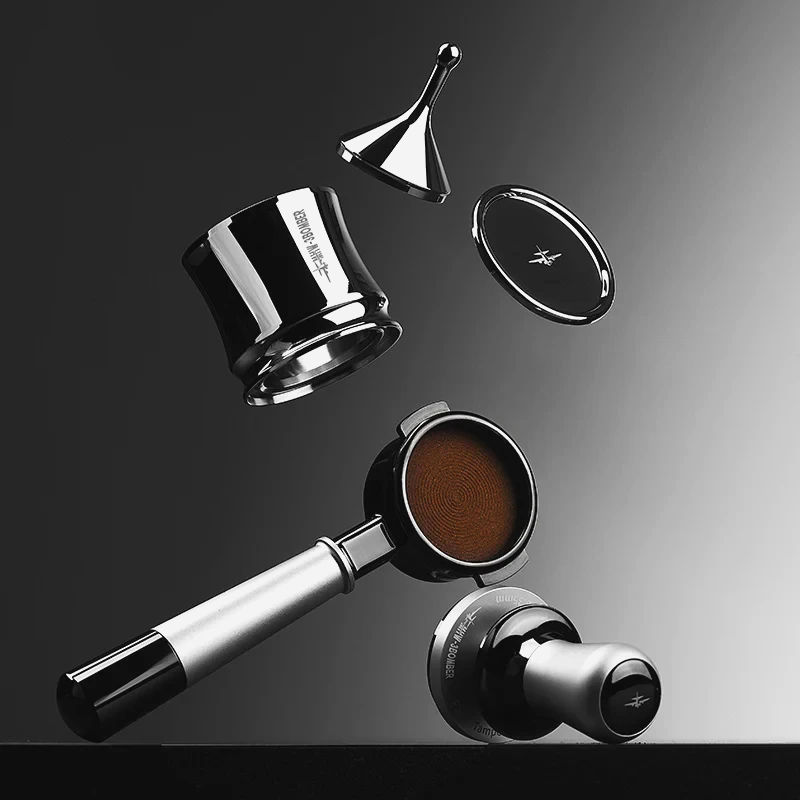 Пуш Темпер MHW-3Bomber 58.35 Динамометрический Espresso Tamper Silver Black